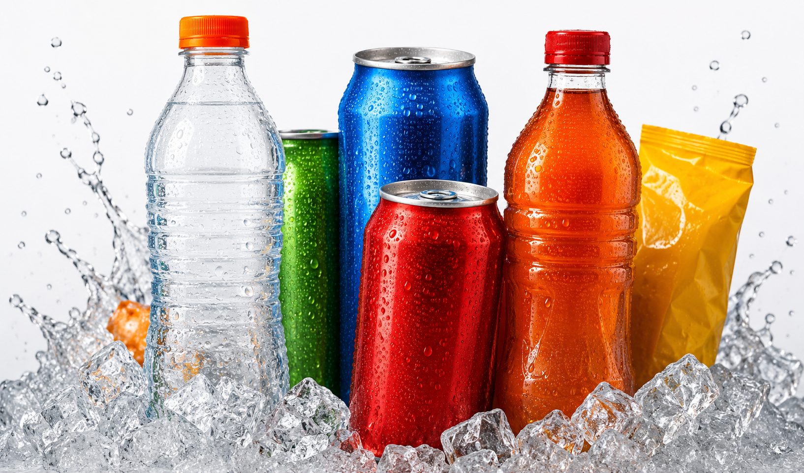 Combo drinks and snacks vending selection