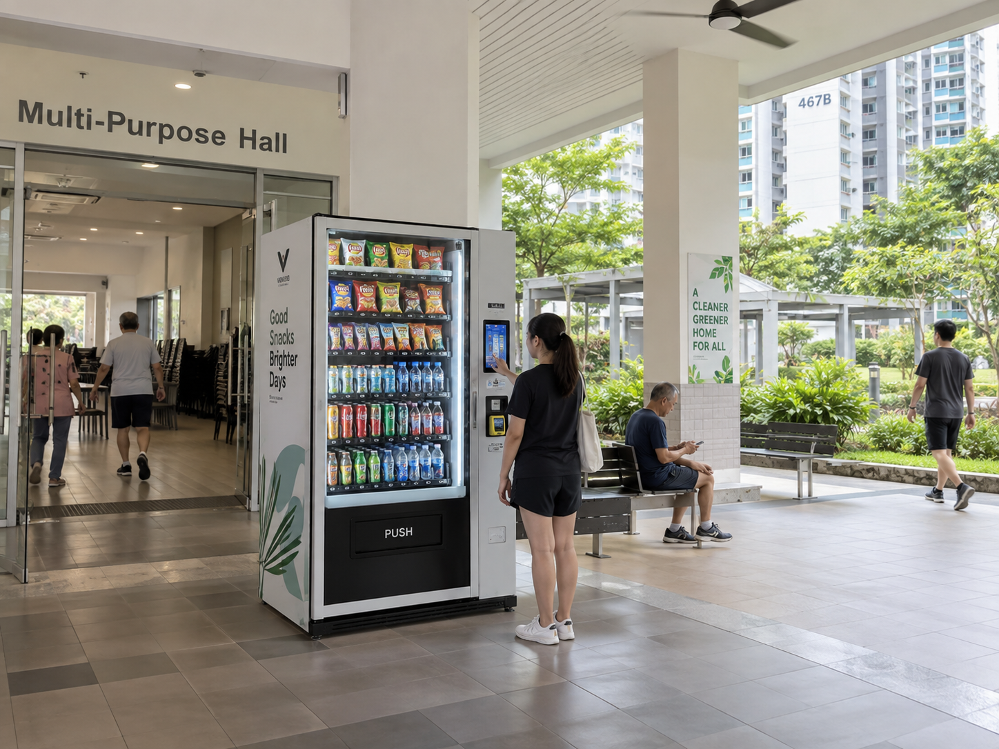 Vending machine near a Multi-Purpose Hall in Singapore
